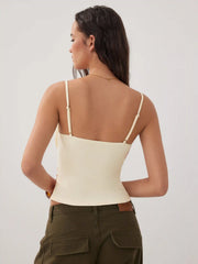 Floral V-neck Ruched Wrap Cami Top