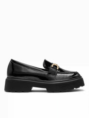 BUCKLE CHUNKY HEEL LOAFERS