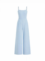 Stand Collar Asymmetrical Cloak Sleeve Mid Rise Wide Leg Jumpsuit