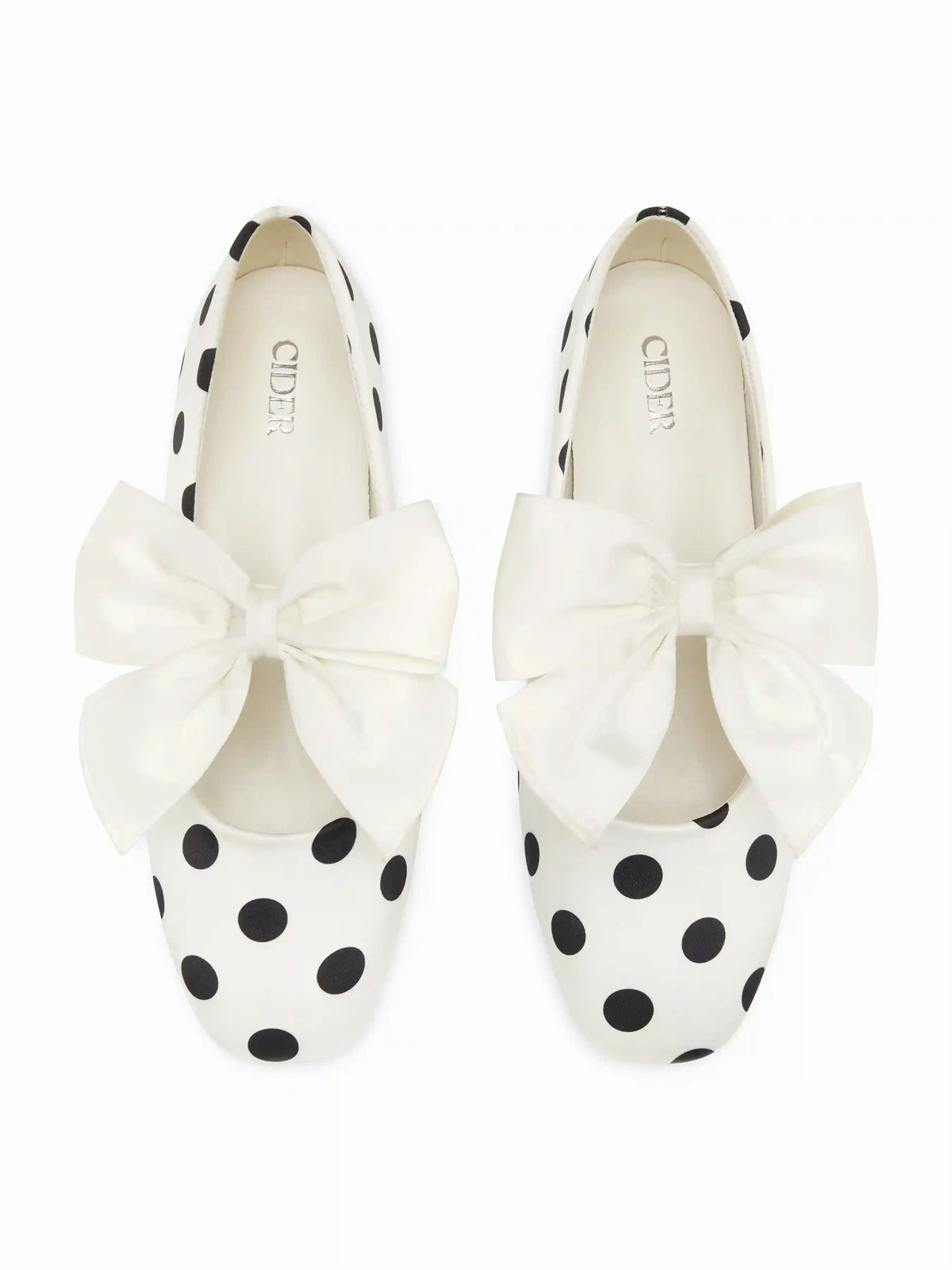 BOWKNOT & POLKA DOT MARY JANE FLATS