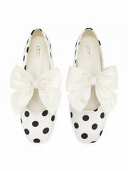 BOWKNOT & POLKA DOT MARY JANE FLATS