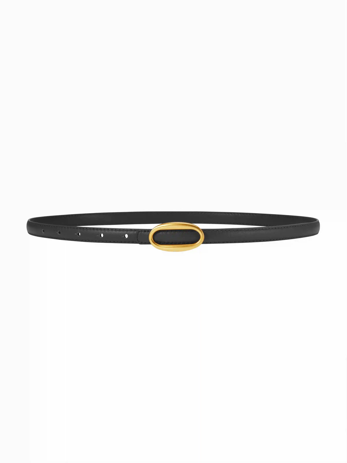 OVAL BUCKLE SLIM BELT