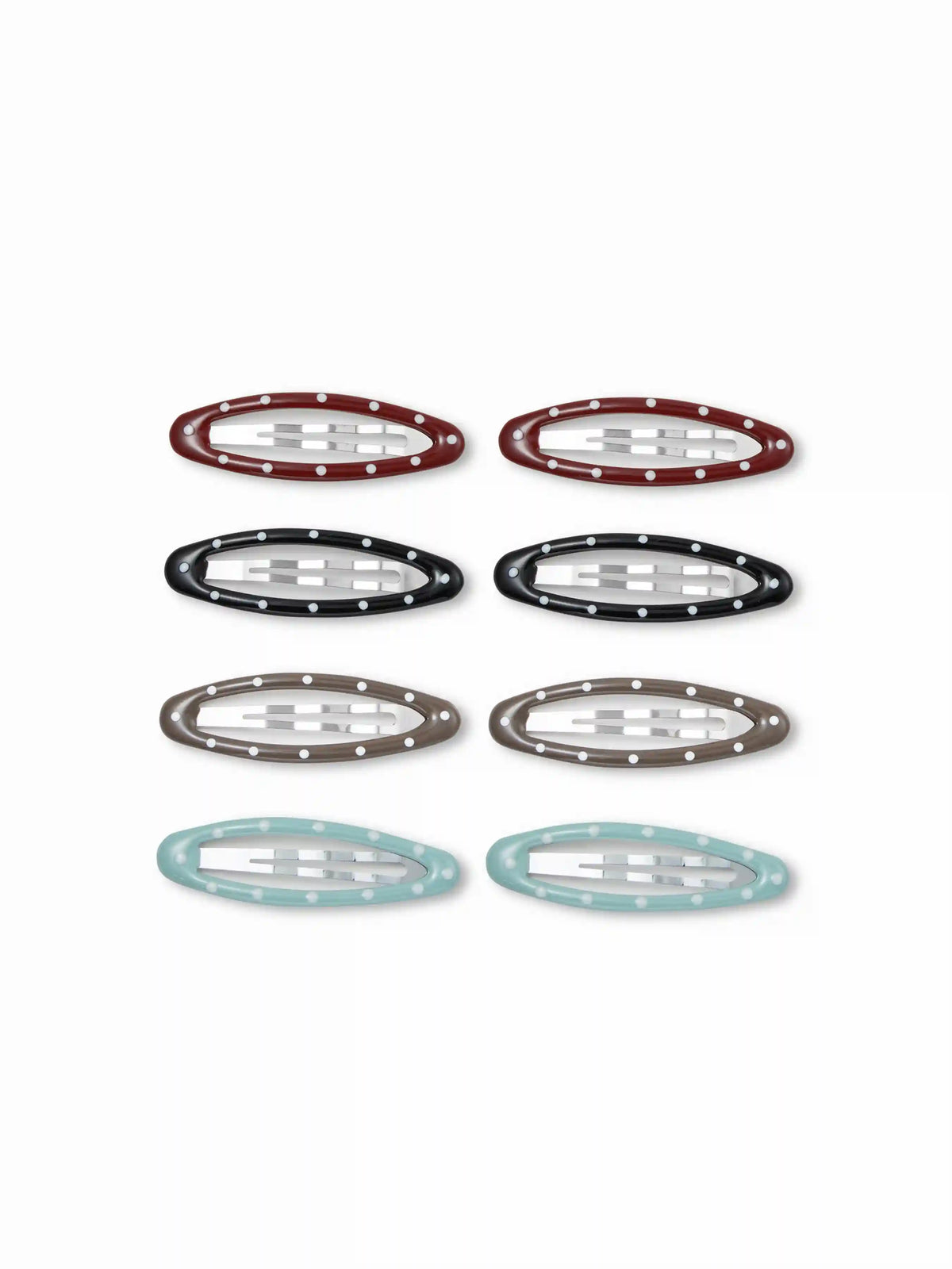 8PCS POLKA DOT HAIR CLIP SET