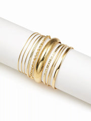 10PCS TWISTED & TEXTURED BRACELET SET