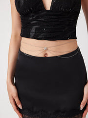 RHINESTONE LAYERED WAIST CHAIN