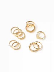 10PCS RHINESTONE DECOR RING SET