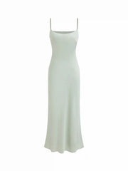 Satin Off-shoulder Cloak Sleeve Wrap Mermaid Maxi Dress