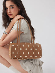 POLKA DOT CYLINDRICAL SHOULDER BAG