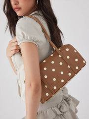 POLKA DOT CYLINDRICAL SHOULDER BAG