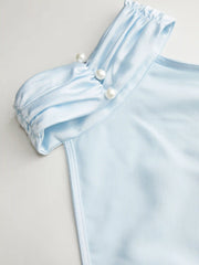 Satin Halter Neckline Backless Mermaid Maxi Mermaid Dress