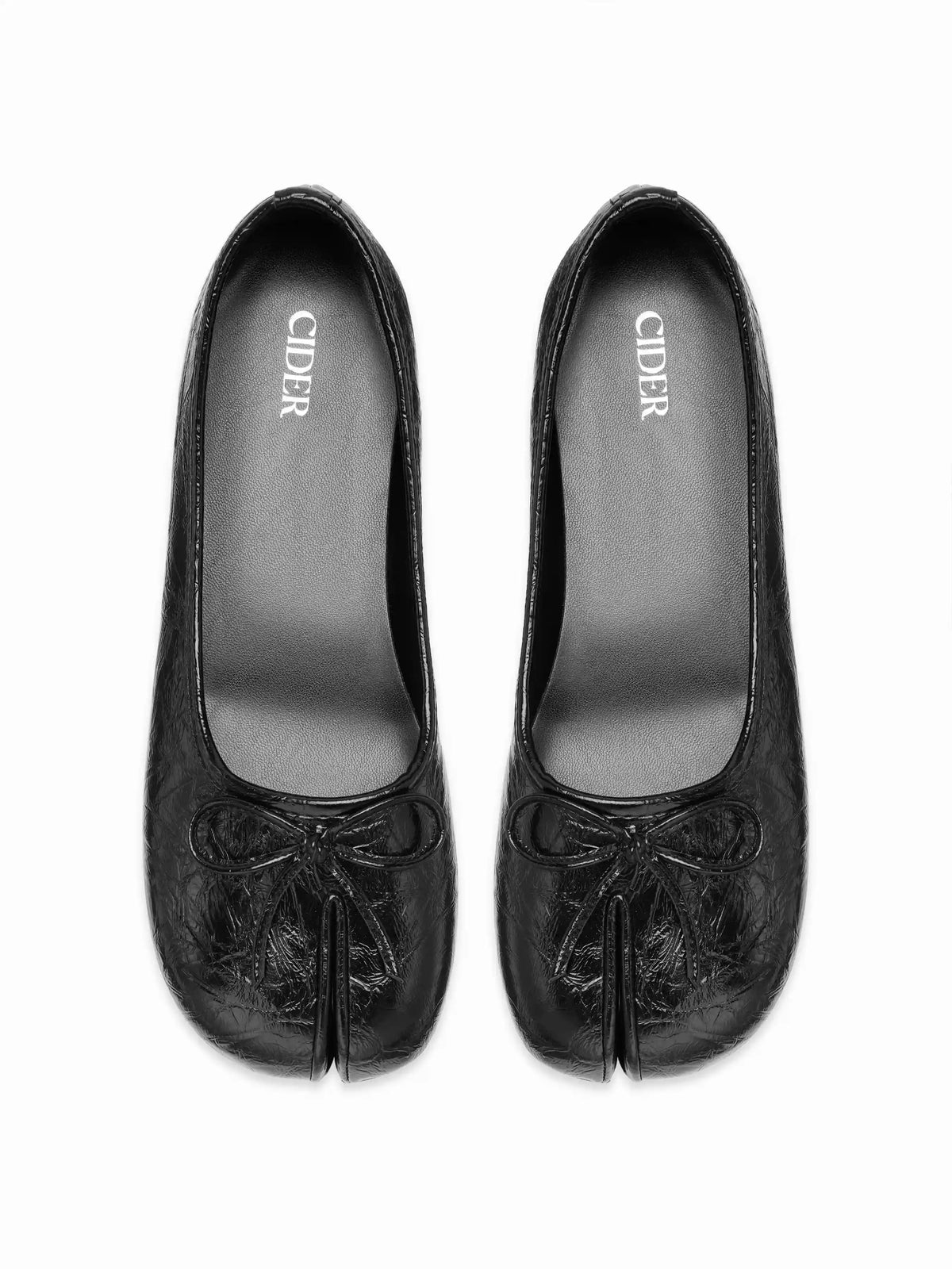 BOWKNOT DECOR SPLIT TOE MARY JANE FLATS