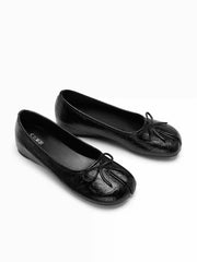 BOWKNOT DECOR SPLIT TOE MARY JANE FLATS