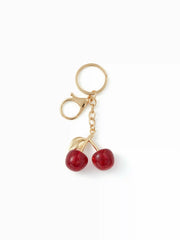 CHERRY & BOWKNOT KEYCHAIN
