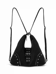 STUDDED BUCKLE TOTE BAG