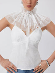 DOUBLE-LAYERED RUFFLED COLLAR