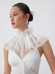 DOUBLE-LAYERED RUFFLED COLLAR