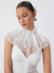 DOUBLE-LAYERED RUFFLED COLLAR