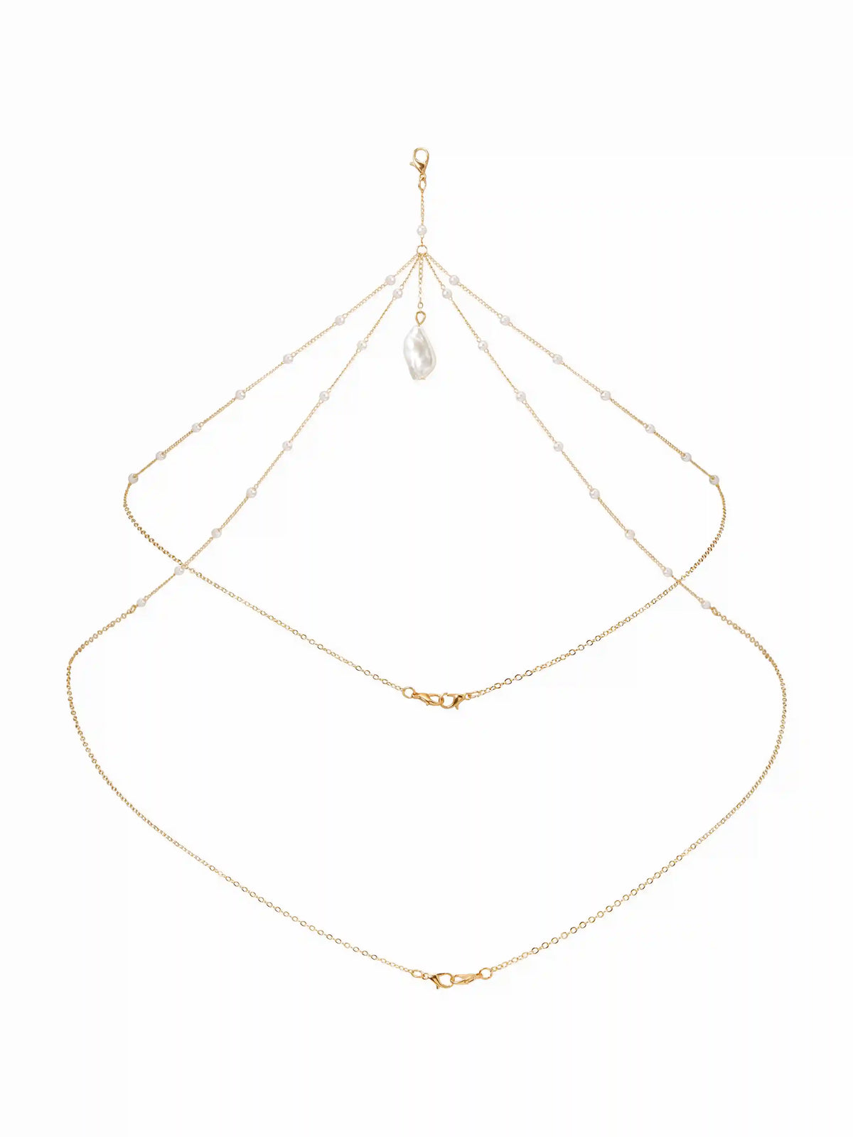 FAUX PEARL BODY CHAIN