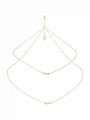 FAUX PEARL BODY CHAIN