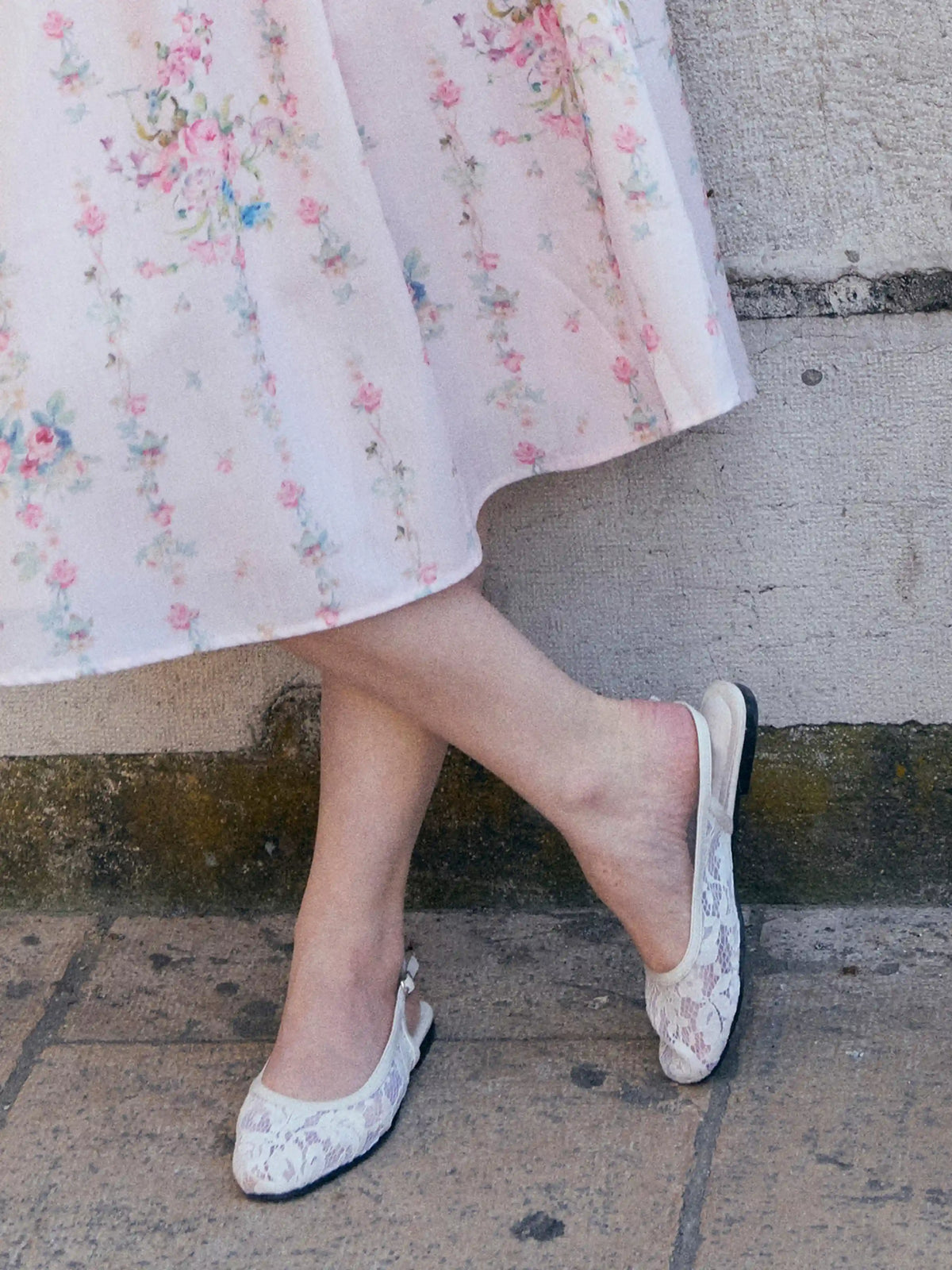 MESH SLINGBACK FLATS