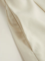Mid Rise Asymmetrical Metal Detail Pleated Shorts Curve & Plus