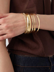 10PCS TWISTED & TEXTURED BRACELET SET