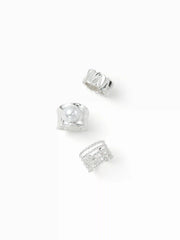 3PCS FAUX PEARL & TWISTED RING SET