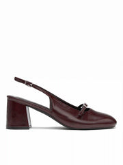BUCKLE SLINGBACK CHUNKY HEELS