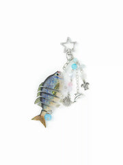 FISH & SHELL & TURTLE KEYCHAIN
