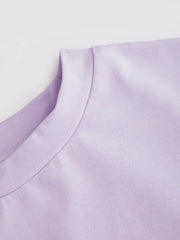 Cotton-blend Short Sleeve Ruffled Hem Tee