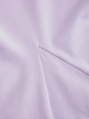 Cotton-blend Short Sleeve Ruffled Hem Tee