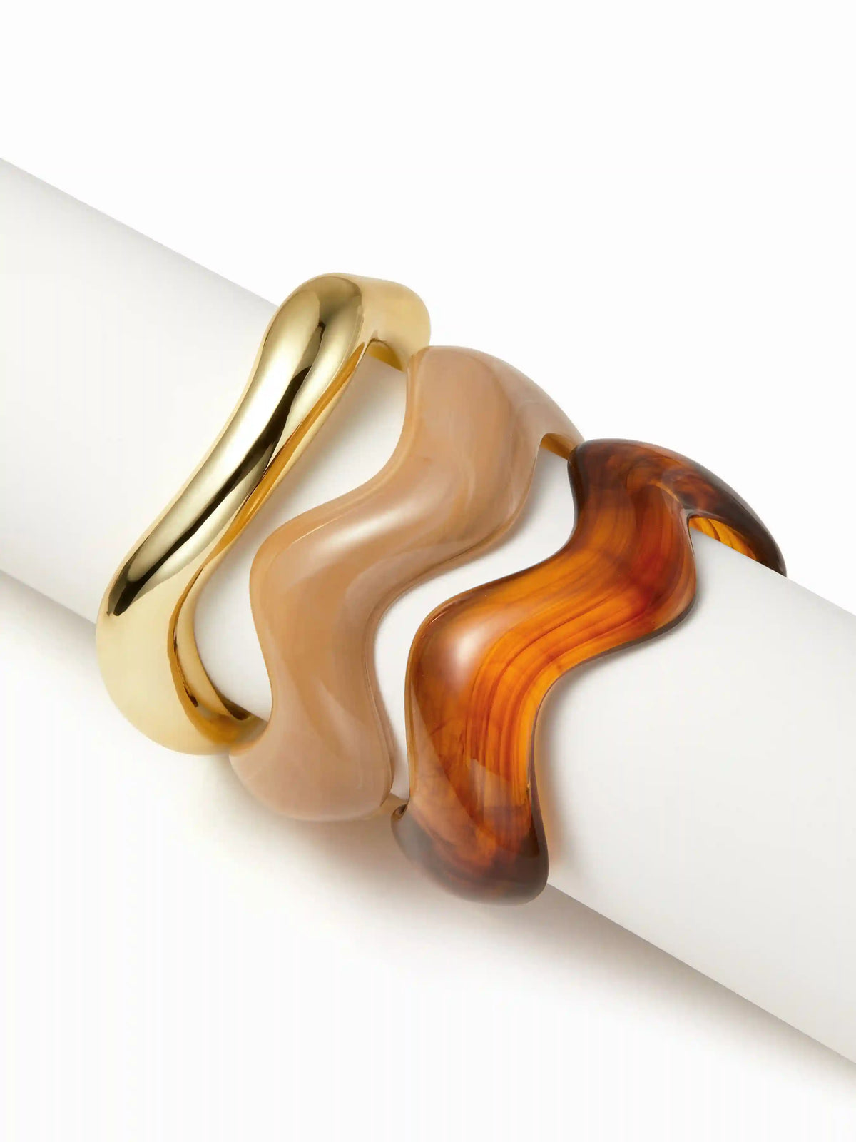 3PCS WAVE RESIN BRACELET SET