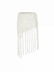 Crochet Side Tie Cover Up with Tassels