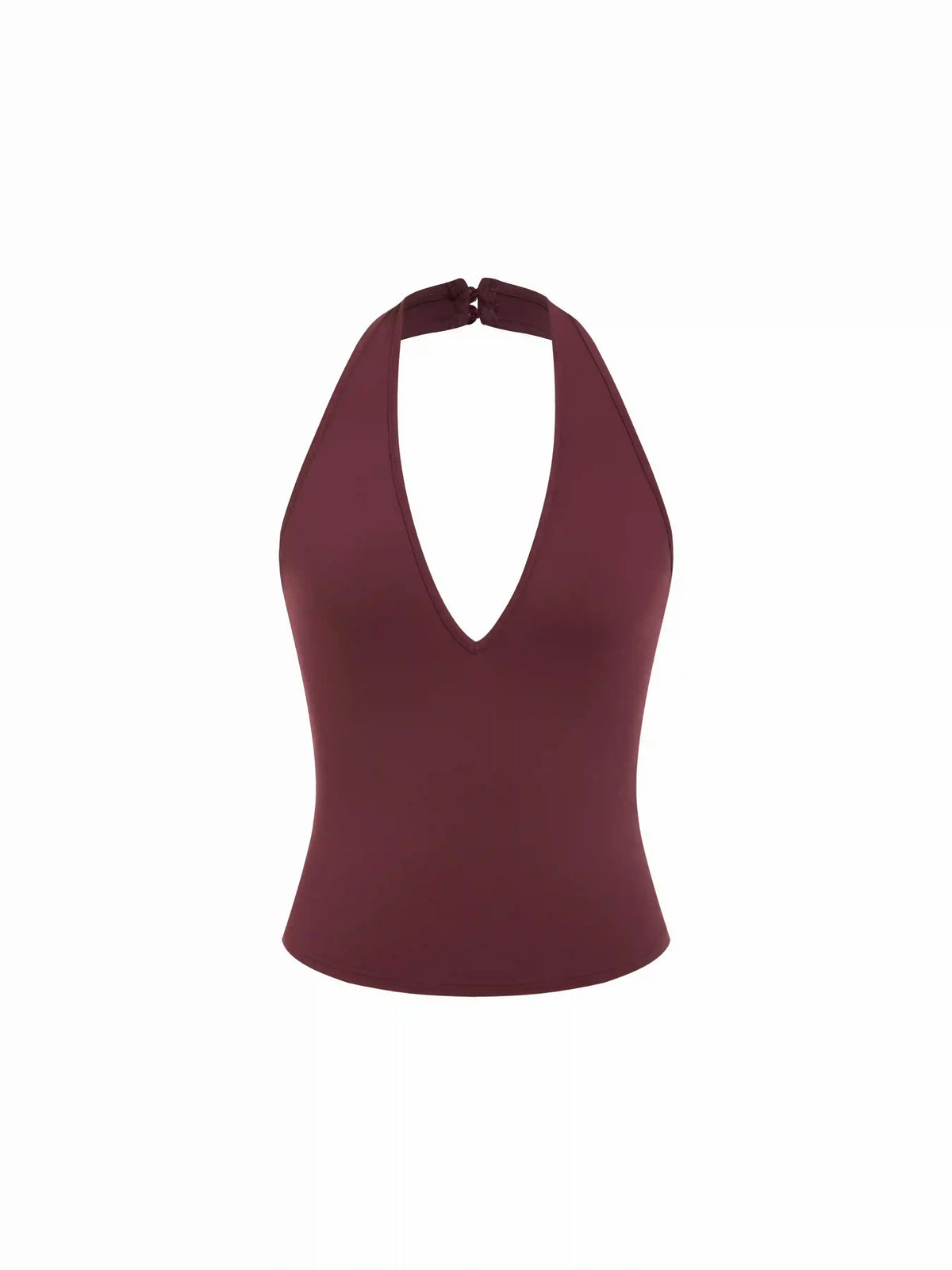 High Stretch Halter Neckline Backless Slim Tank Top