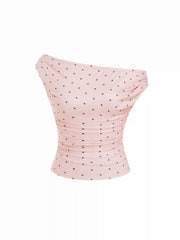 Off-shoulder Ruched Top