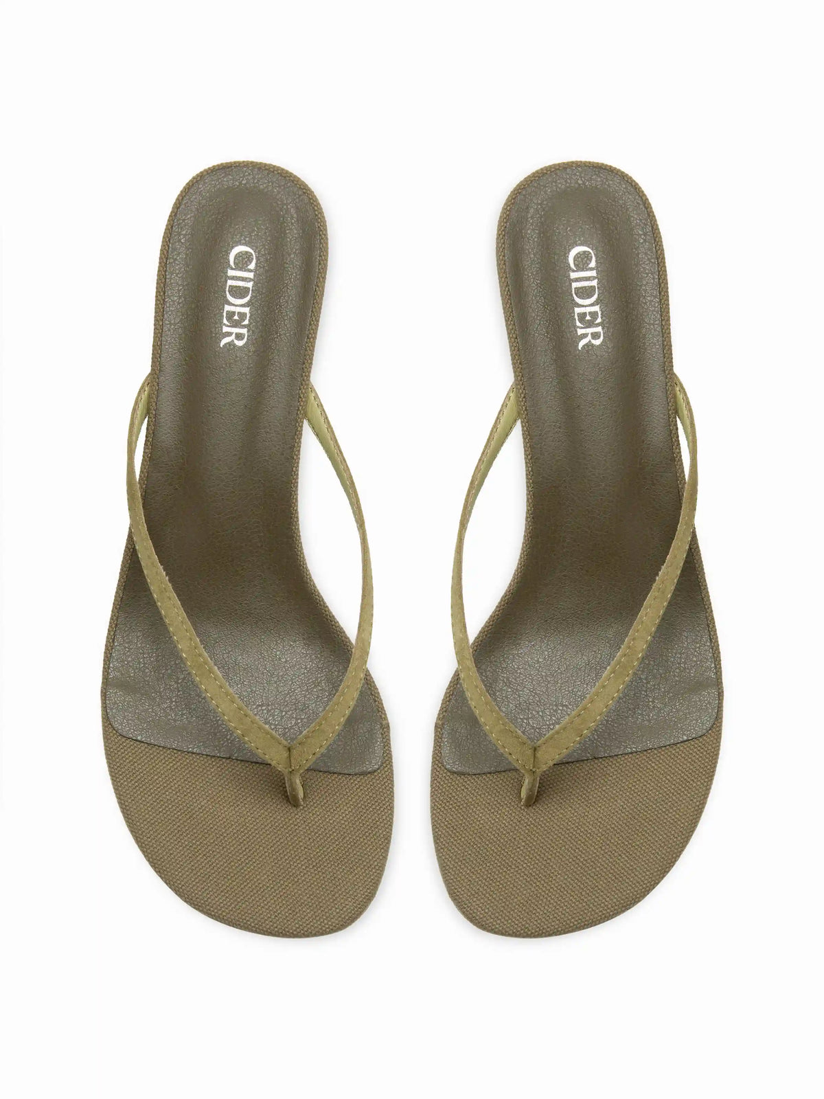 FLIP-FLOP KITTEN HEEL SANDALS