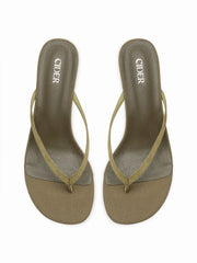 FLIP-FLOP KITTEN HEEL SANDALS