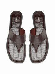 CROCODILE PATTERN FLIP-FLOP SLIPPERS