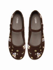 FLORAL MARY JANE FLATS