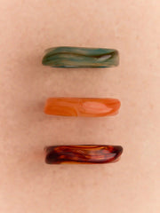 3PCS MARBLE PATTERN RESIN BRACELET SET
