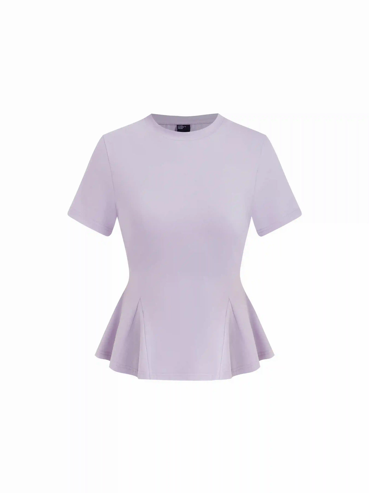 Cotton-blend Short Sleeve Ruffled Hem Tee