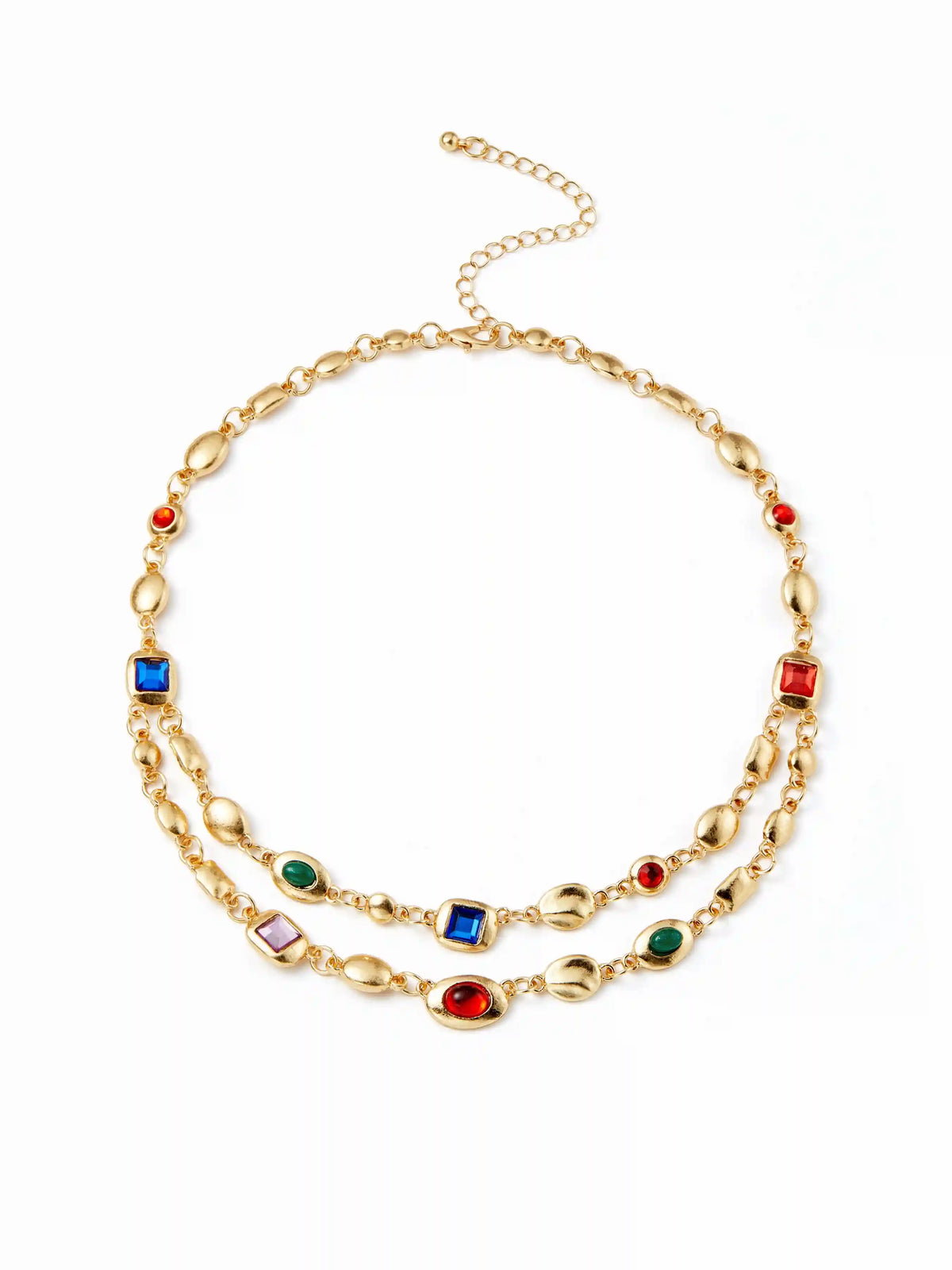 RHINESTONE LAYERED NECKLACE