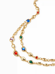 RHINESTONE LAYERED NECKLACE
