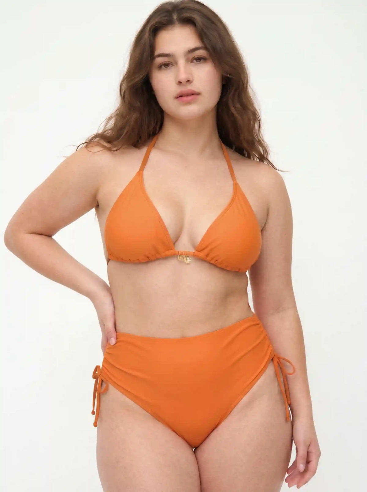 Halter Neckline Sea Animal Decor Tie Side Bikini Set Curve & Plus