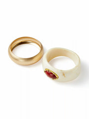 2PCS RESIN BANGLE BRACELET SET