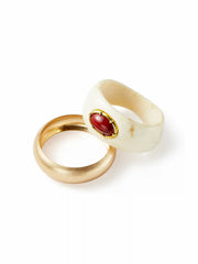 2PCS RESIN BANGLE BRACELET SET