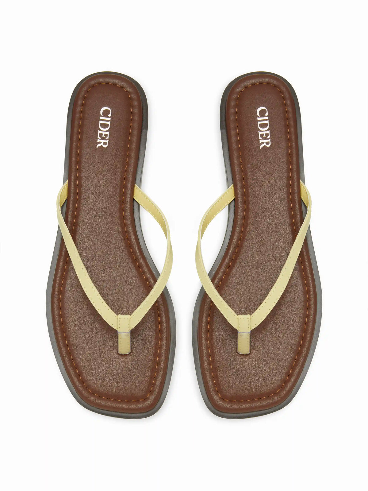 SQUARE TOE FLIP-FLOP SLIPPERS