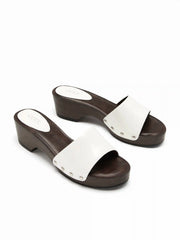 STUDDED PLATFORM MULE SANDALS
