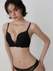 Lace V-Neck Underwire Plunge Bralette