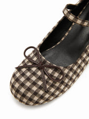 BOWKNOT CHUNKY HEELED MARY JANE SHOES